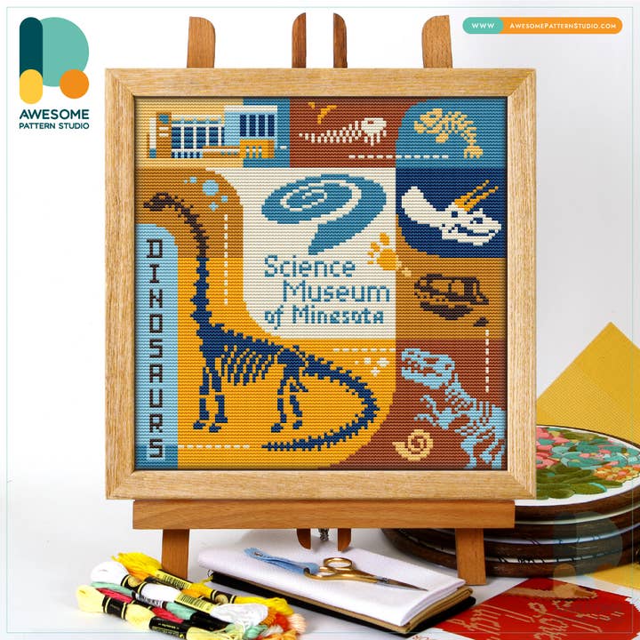 Science Museum of Minnesota CS3056-1, Cross Stitch Kit for wholesale by Awesome Pattern Studio