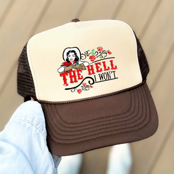 Funny Western Trucker Hat Cowgirl Quote Graphic for wholesale by Eleven Fashion