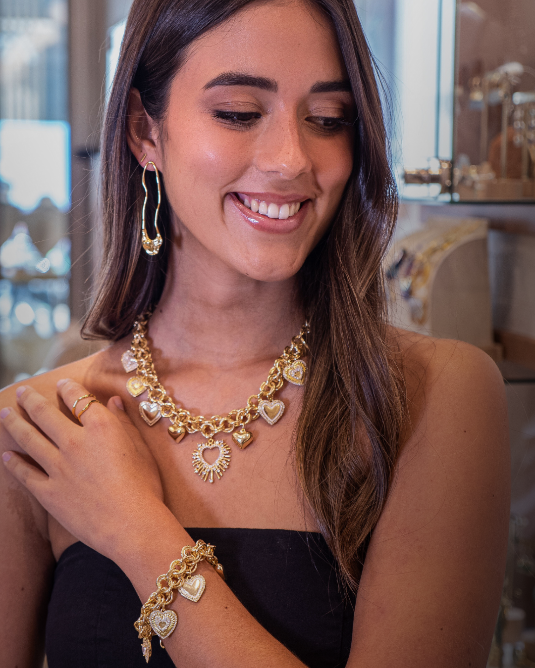 PHOEBE´S – Conjunto de joias por atacado – Conjunto de Jóias Encanto de Coração0