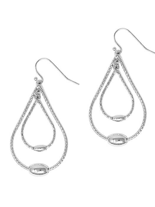 ( W475 ) ORECCHINO A STRAPPO DOPPIO FILO per la vendita all'ingrosso da parte di Jewelry Max