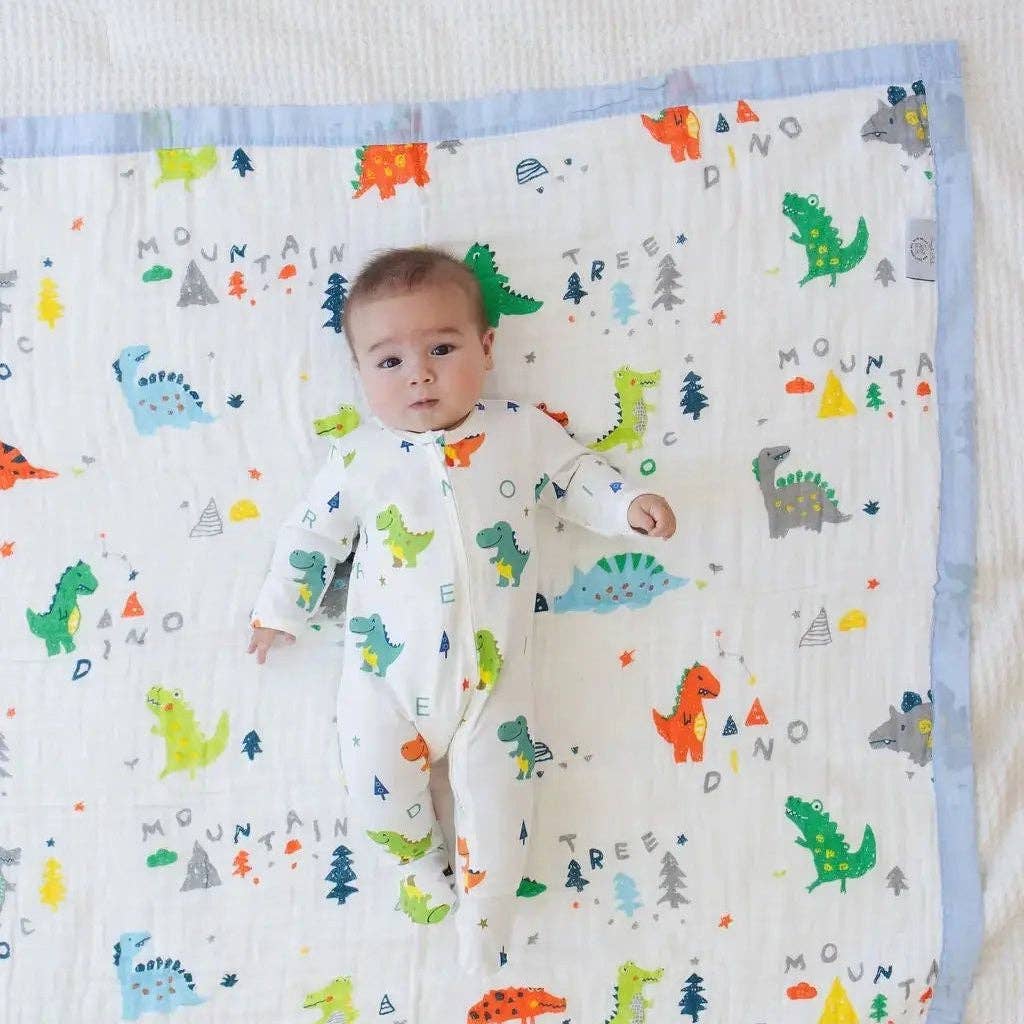 Snuggle Buds - Wholesale Sleepsuit - Baby - Dino Dreams Zipped Onesie (0–12 Months) – 100% Cotton Muslin Baby Sleepwear5