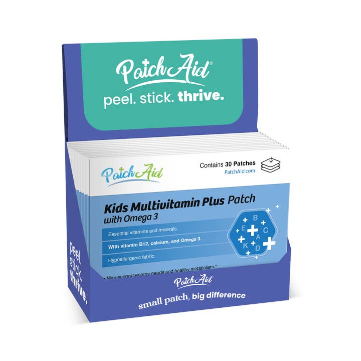 PatchAid - Wholesale Oral Supplement/Vitamin - Kids Multivitamin Plus Omega3 Patch - Vitamins & DHA Support