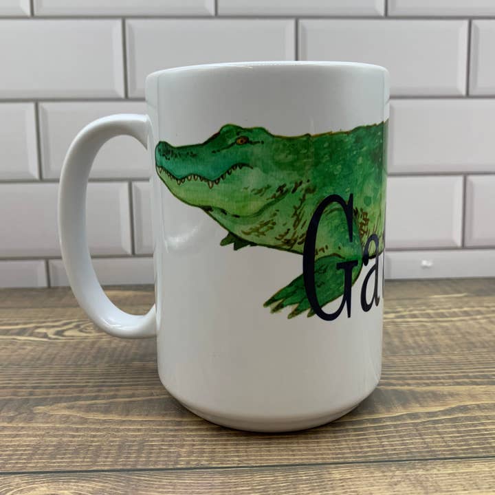 Alligator Gator 15 oz Coffee Mug for wholesale by Blue Poppy Designs