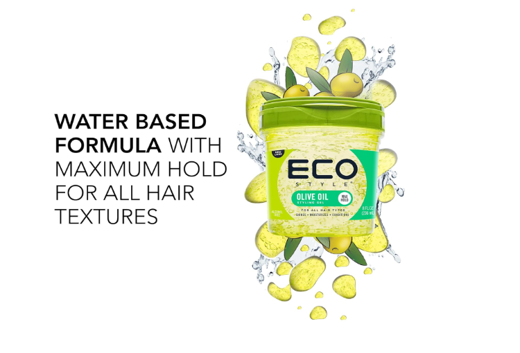 Majestic Wholesale - Vente Gel/mousse de coiffage - Gel coiffant Eco Style à l'huile d'olive, assortiments 8 oz, 16 oz, 32 oz, 5 lb3