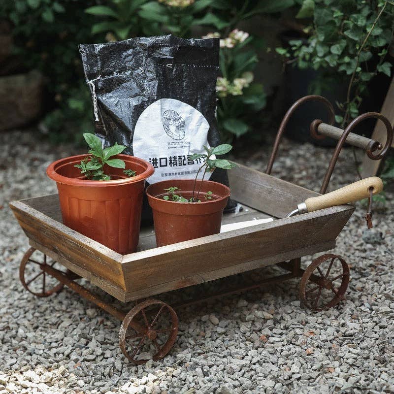 Rustic Reach - Wholesale Planter Box - Small Decorative Wooden Wagon Flower Cart1