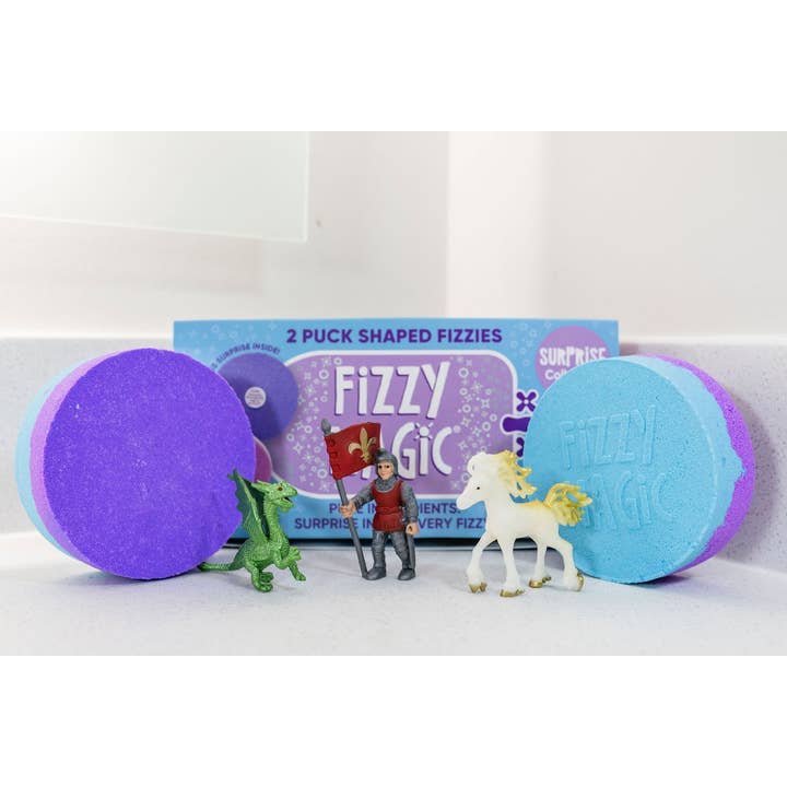Castle Surprises, 2 Puck Shaped Bath Bombs, Water Toy Refill for wholesale by Purposeful Bliss - Fizzy Magic