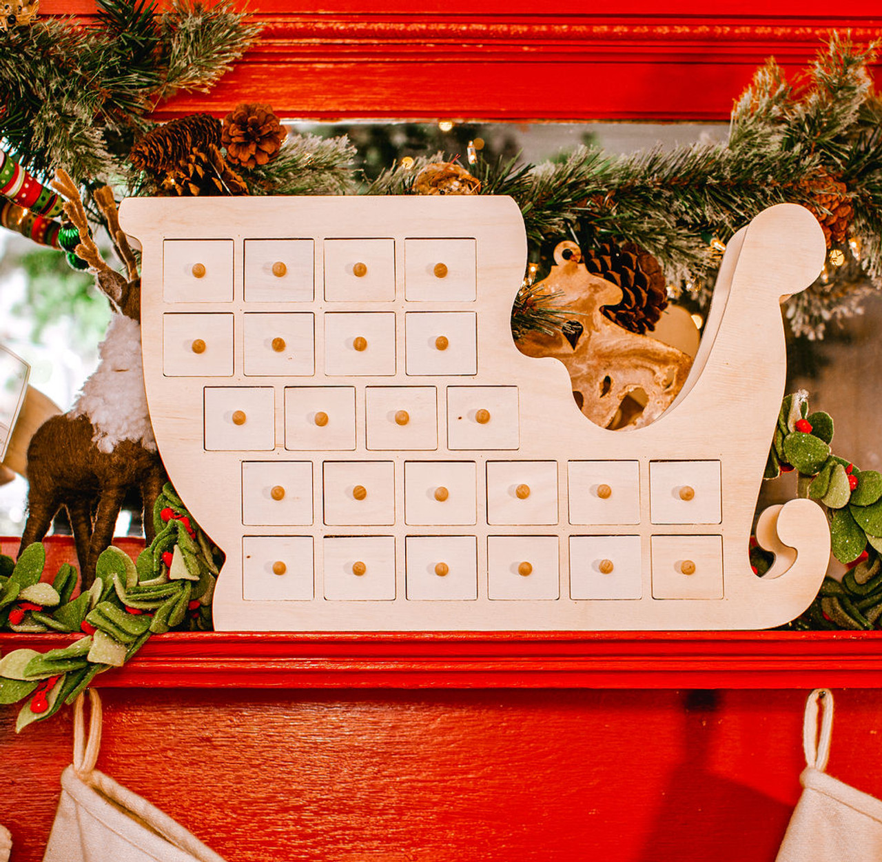 Woodpeckers Crafts - Wholesale Advent Calendar - Unfinished wooden Advent Calendar19