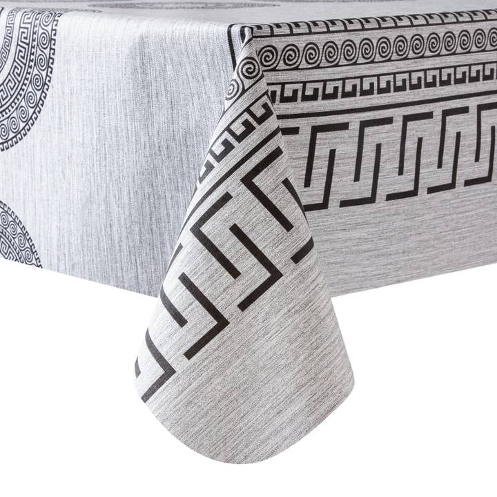 RAY STAR Circle Design Vinyl Tablecloth With Flannel Backing Round and Rectangle for wholesale by Ray Star