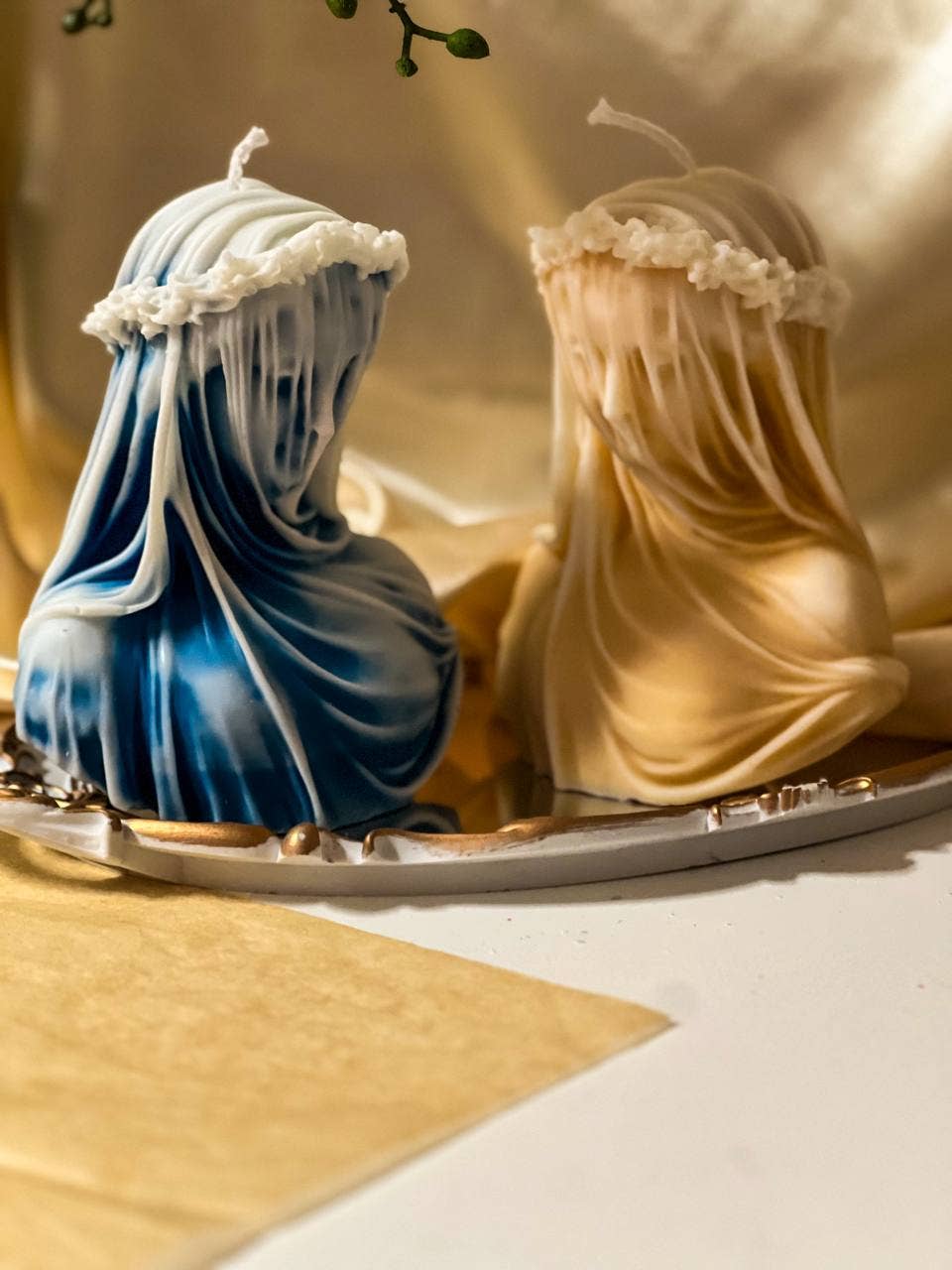 Agaboo Candle - Wholesale Novelty Candle - Marble effect - Huge Virgin Veiled Lady Candle 6.5x4in