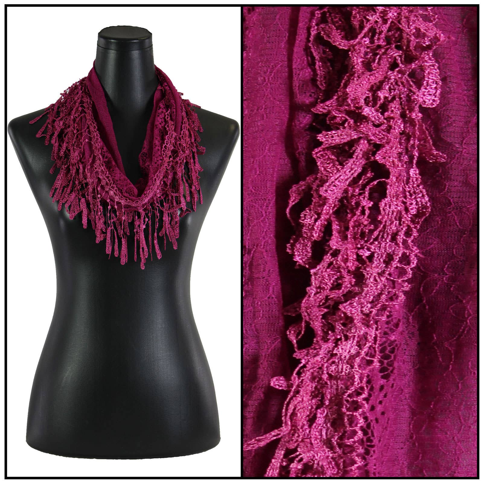The Magic Scarf Company - Wholesale Sjaal - Dames - 7777 - Victoriaanse kanten overloopsjaals30