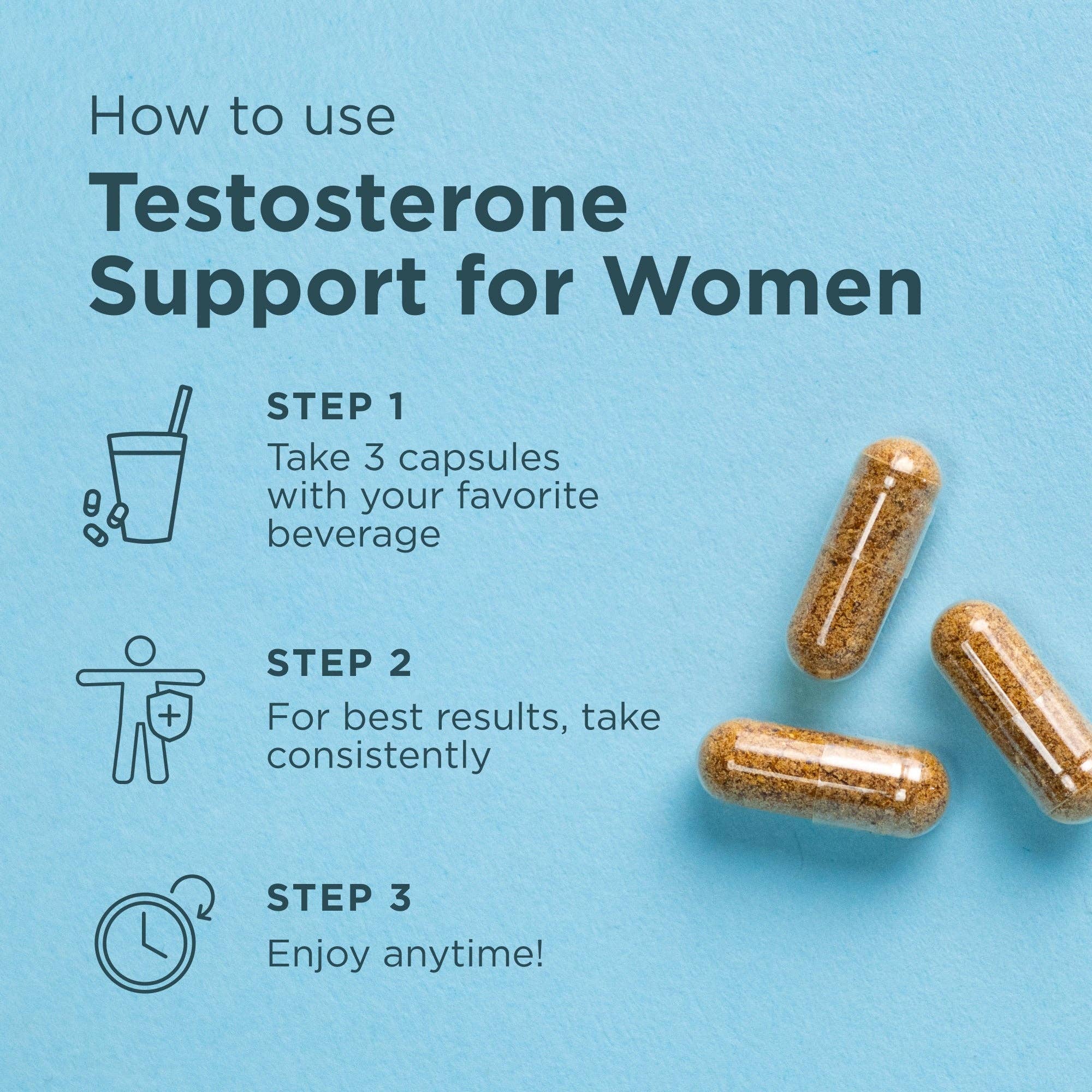 Ancient Nutrition - Wholesale Oral Supplement/Vitamin - Testosterone Support for Women + Collagen | Capsules (30 Servings)4