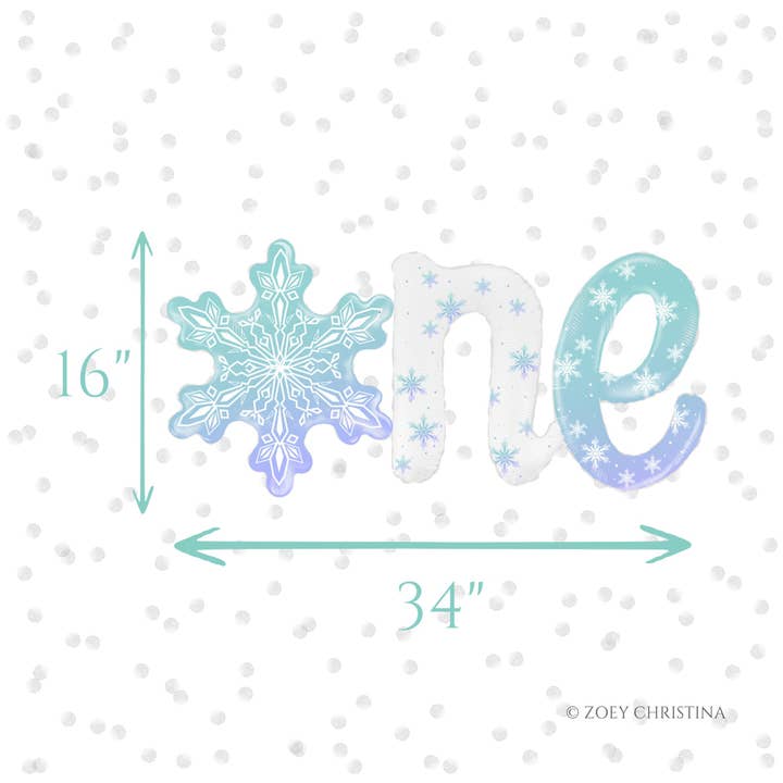 Zoey Christina - Wholesale Balloon - ONE Snowflake Winter Theme balloon2