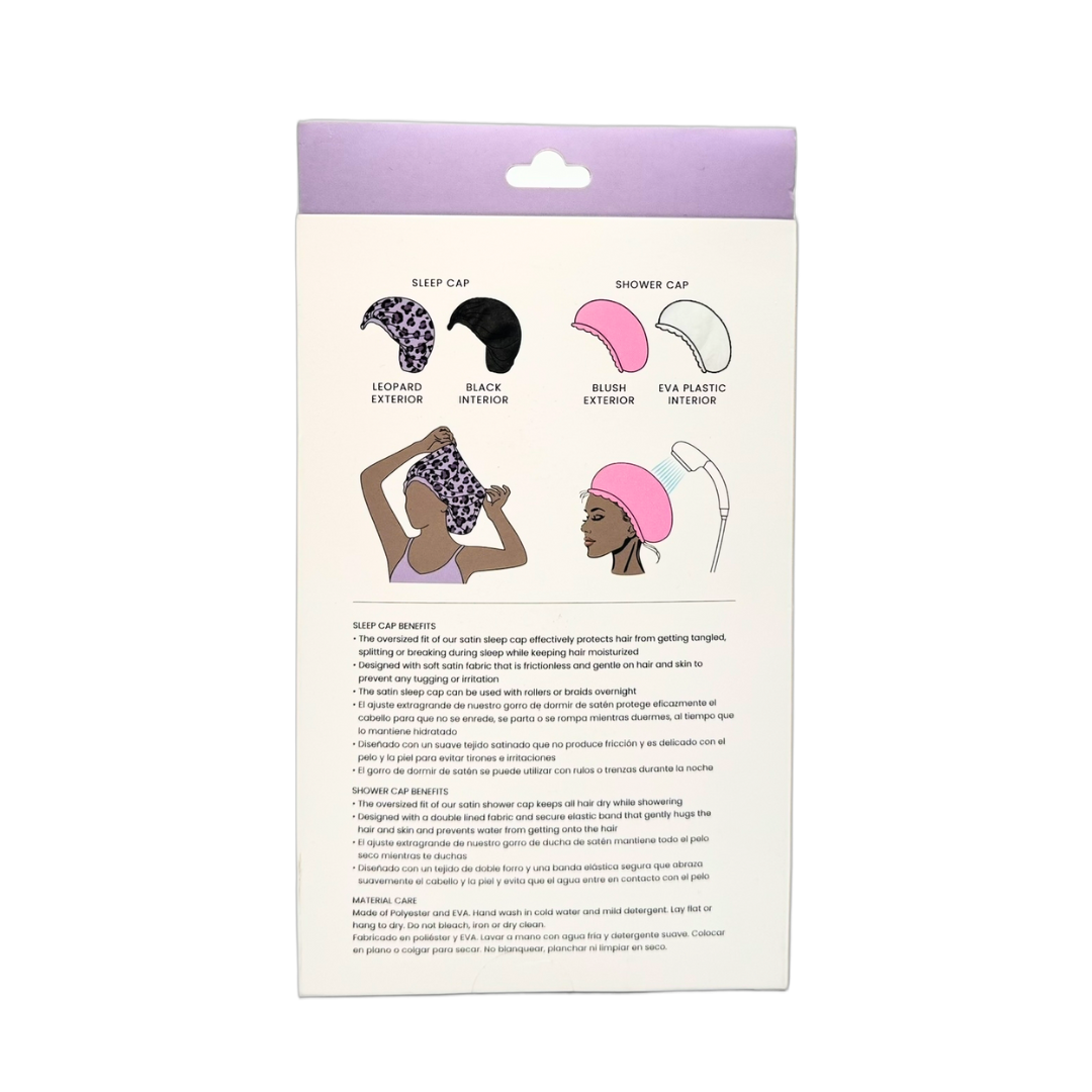 Lindo - Wholesale Sleep Cap / Bonnet - Women's - Lindo Satin Sleep & Shower Cap Double Lined - 2pcs/pk1