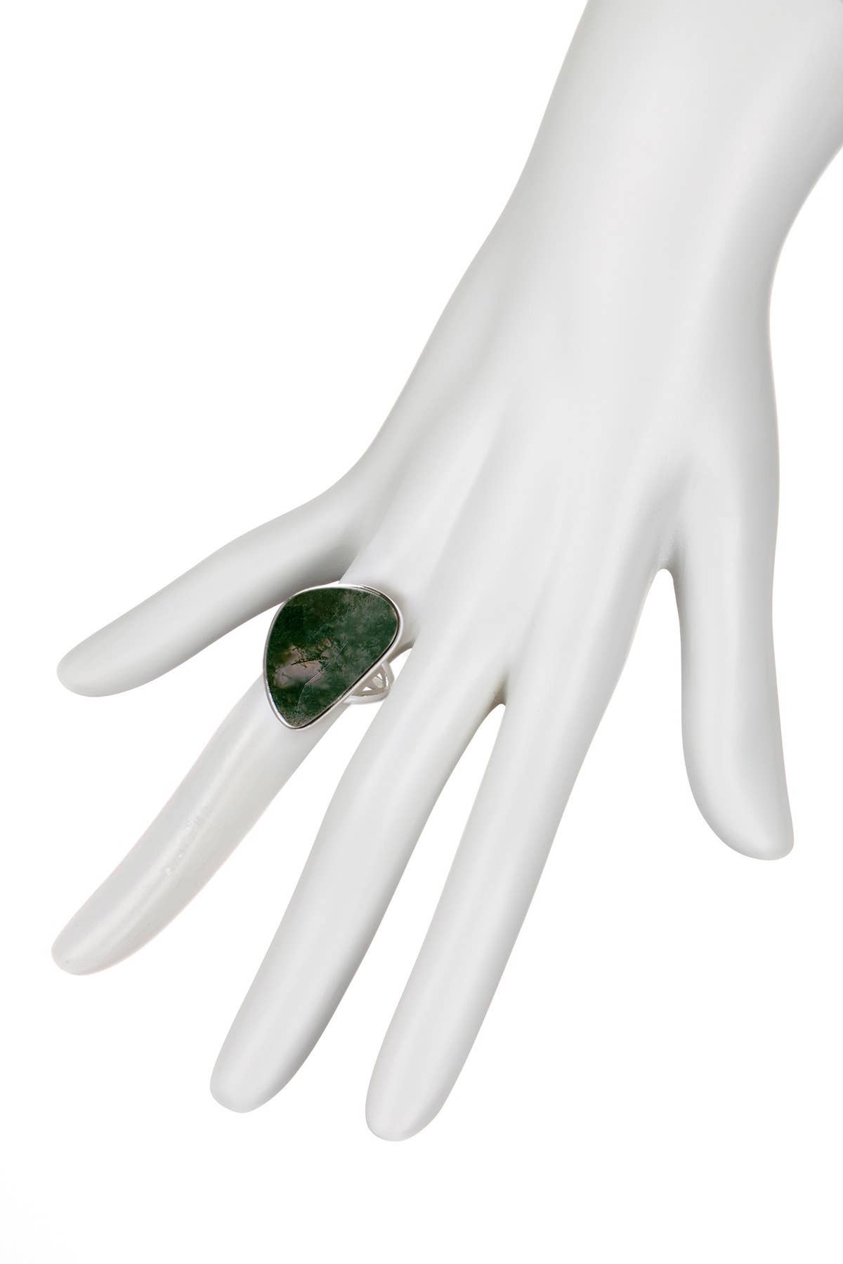 Zoey Simmons - Wholesale Cocktail/Statement Ring - Moss Agate Fancy Cut Statement Ring - SF1