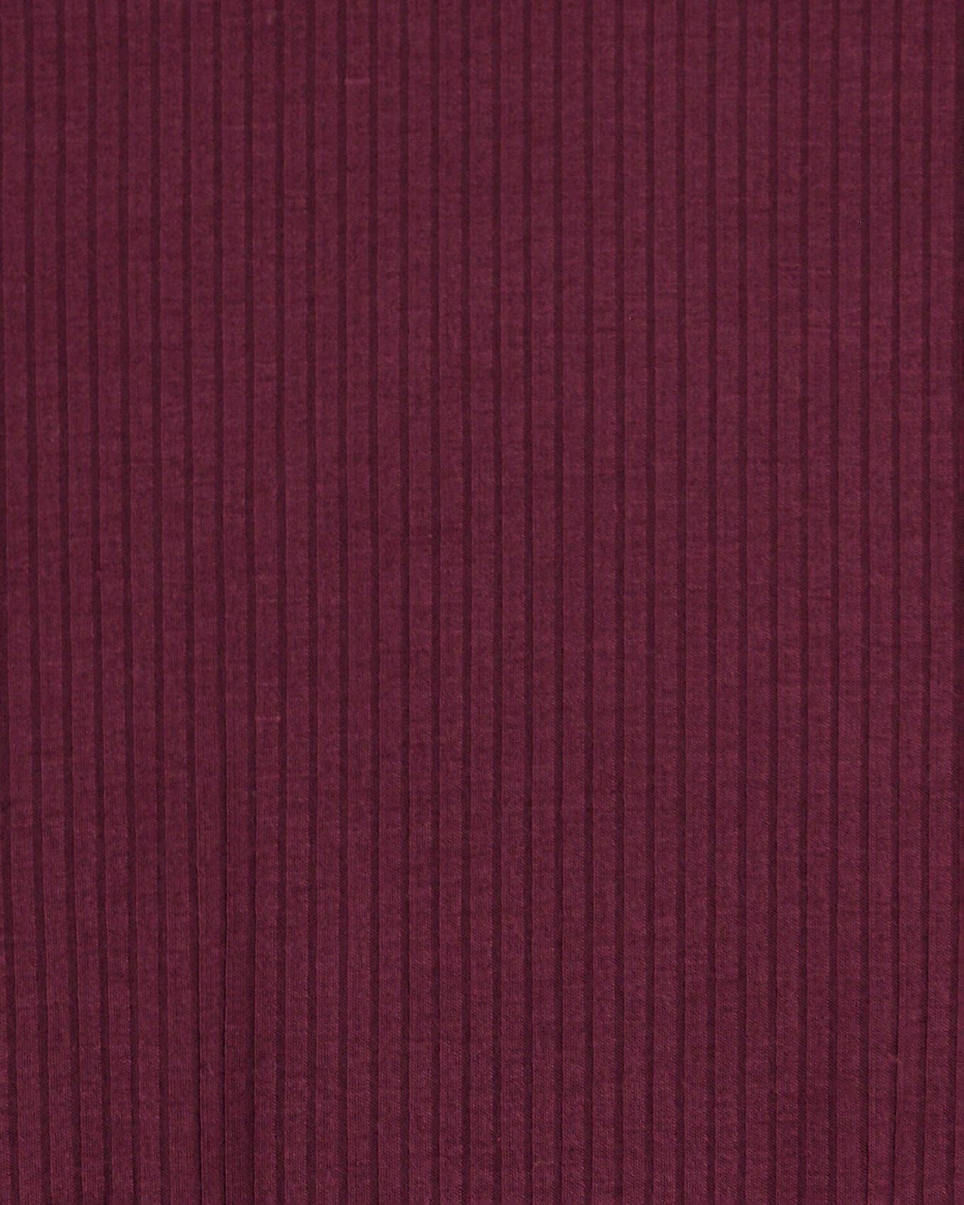 Wijn Geribde top met lange mouwen in wijnrood voor groothandel op Faire8