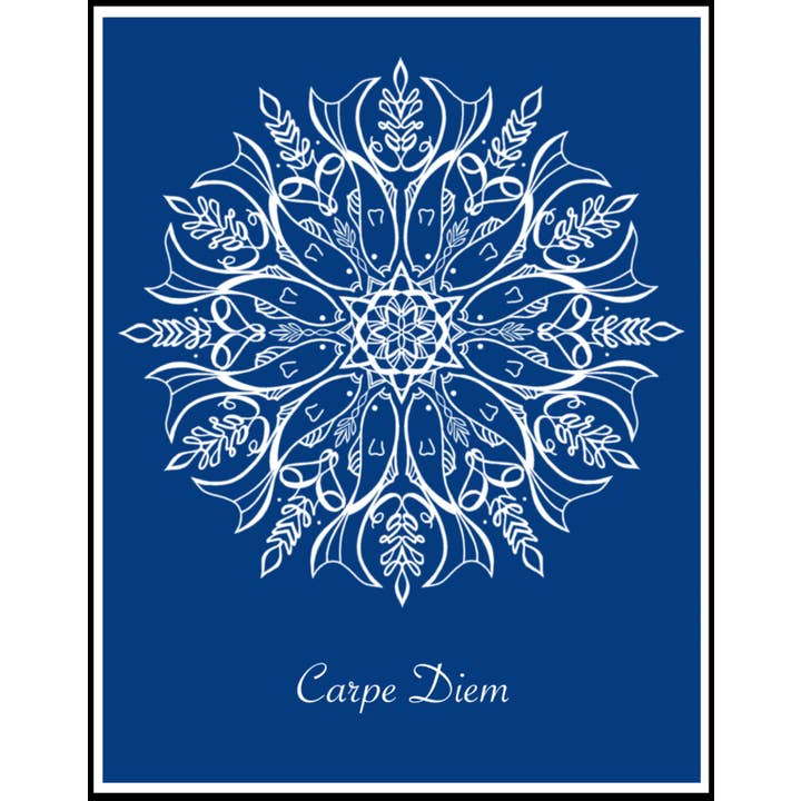 New Wing Studio – Großhandel Briefpapier-/Postkarten-Set – Carpe Diem (Nutze den Tag ~ Hidden Word Mandala)