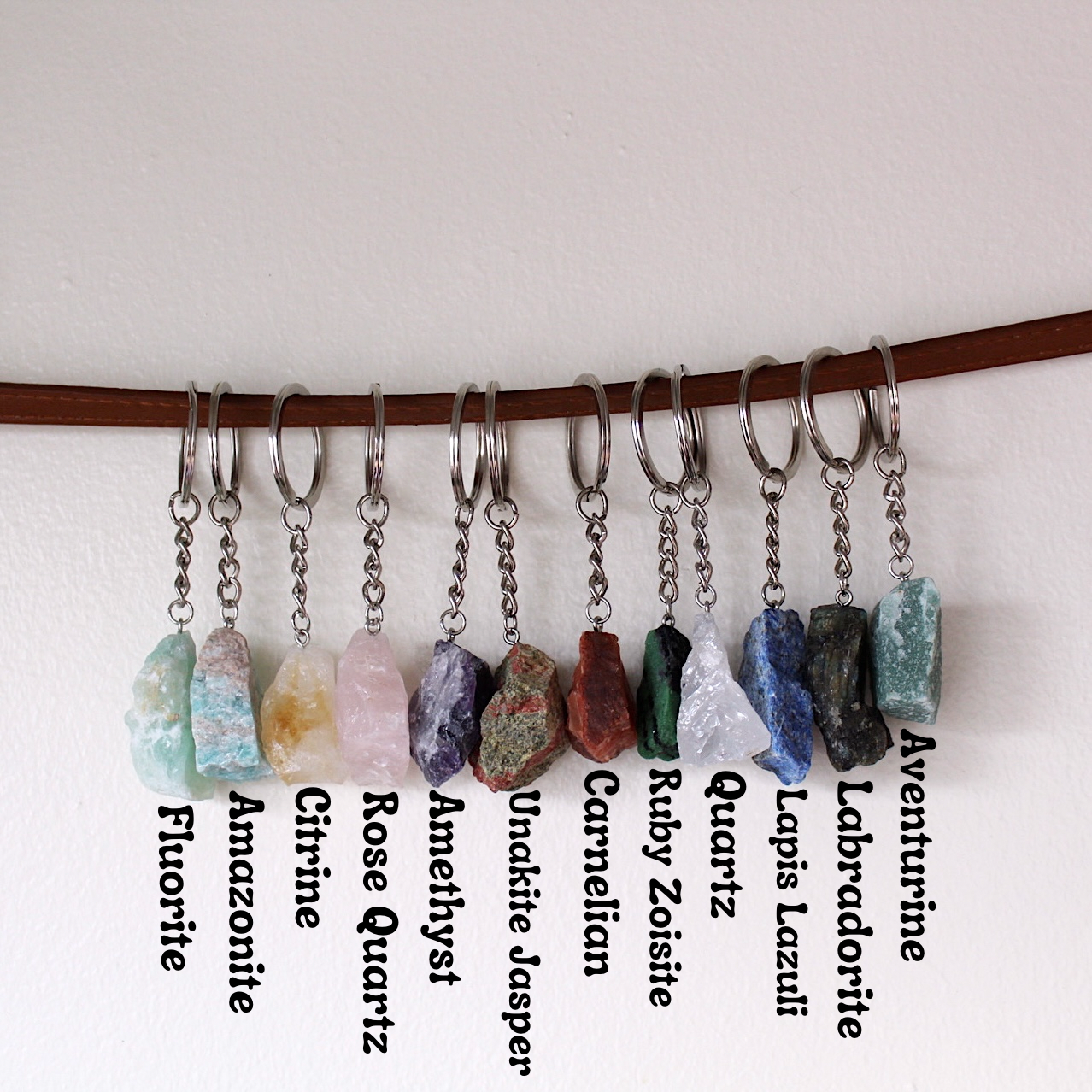 Pebble House - Wholesale Keychain - Unisex - Raw Crystal Keychain (Crystals & Stones)12