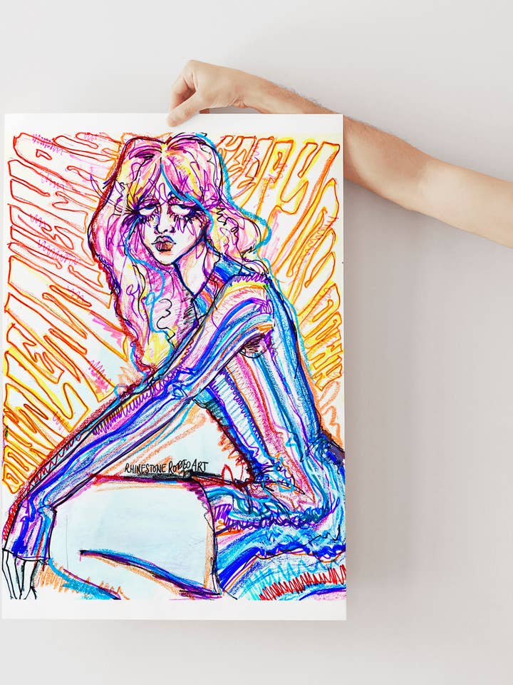 Don't Let The Man Keep You Down Art Print for wholesale by Rhinestone Rodeo Art