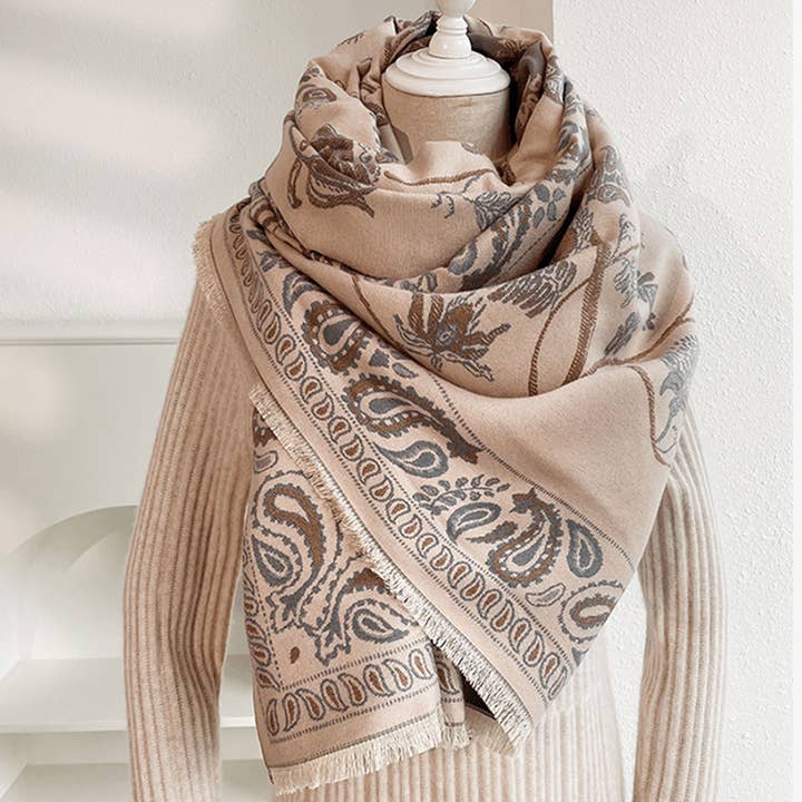 ACCITY - Wholesale Scarf - Women's - Printed Tassel Shawl Blanket Scarf for Office-Fall_CWASC01919