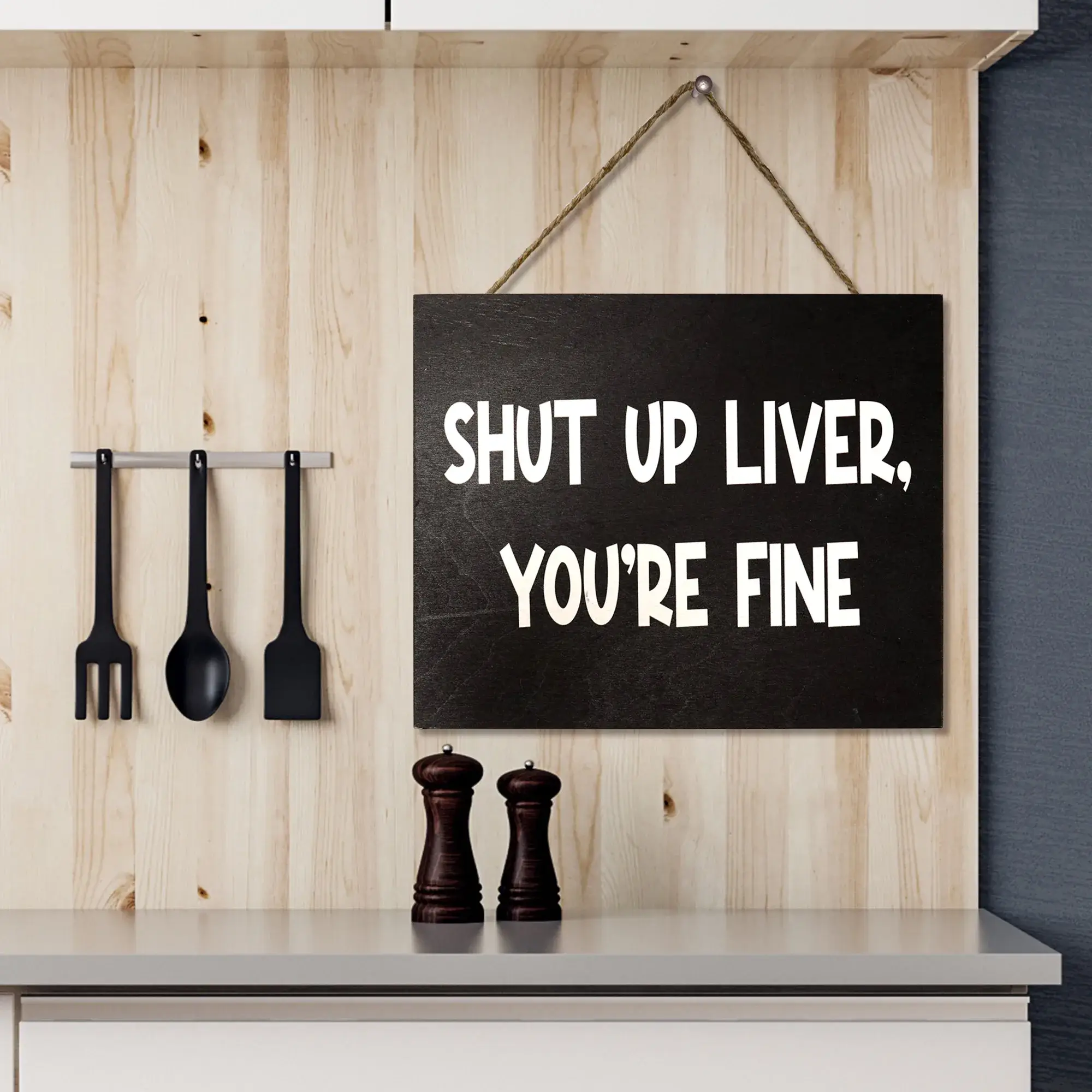JennyGems - Venta al por mayor Letreros - Cállate hígado, estás bien Letrero de madera9