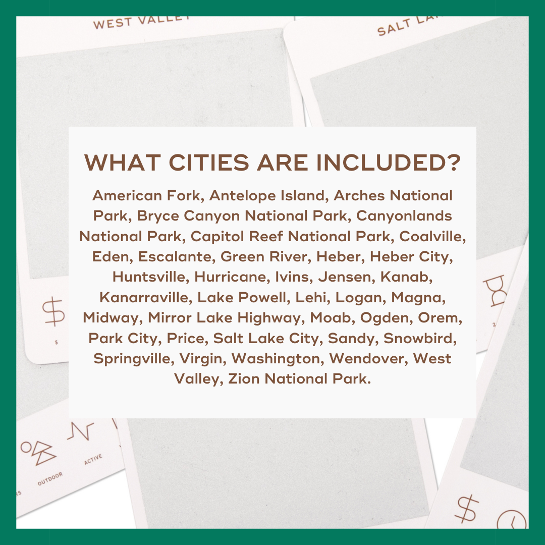 Reach International Outfitters - Wholesale Card Game - Utah Adventure Bucket List7