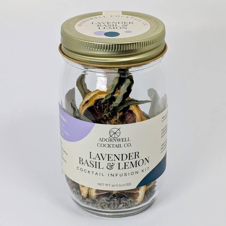 Adornwell Cocktail Co. – Großhandel DIY-Getränkekit – Cocktail-Infusionsset mit Lavendel, Basilikum und Zitrone3