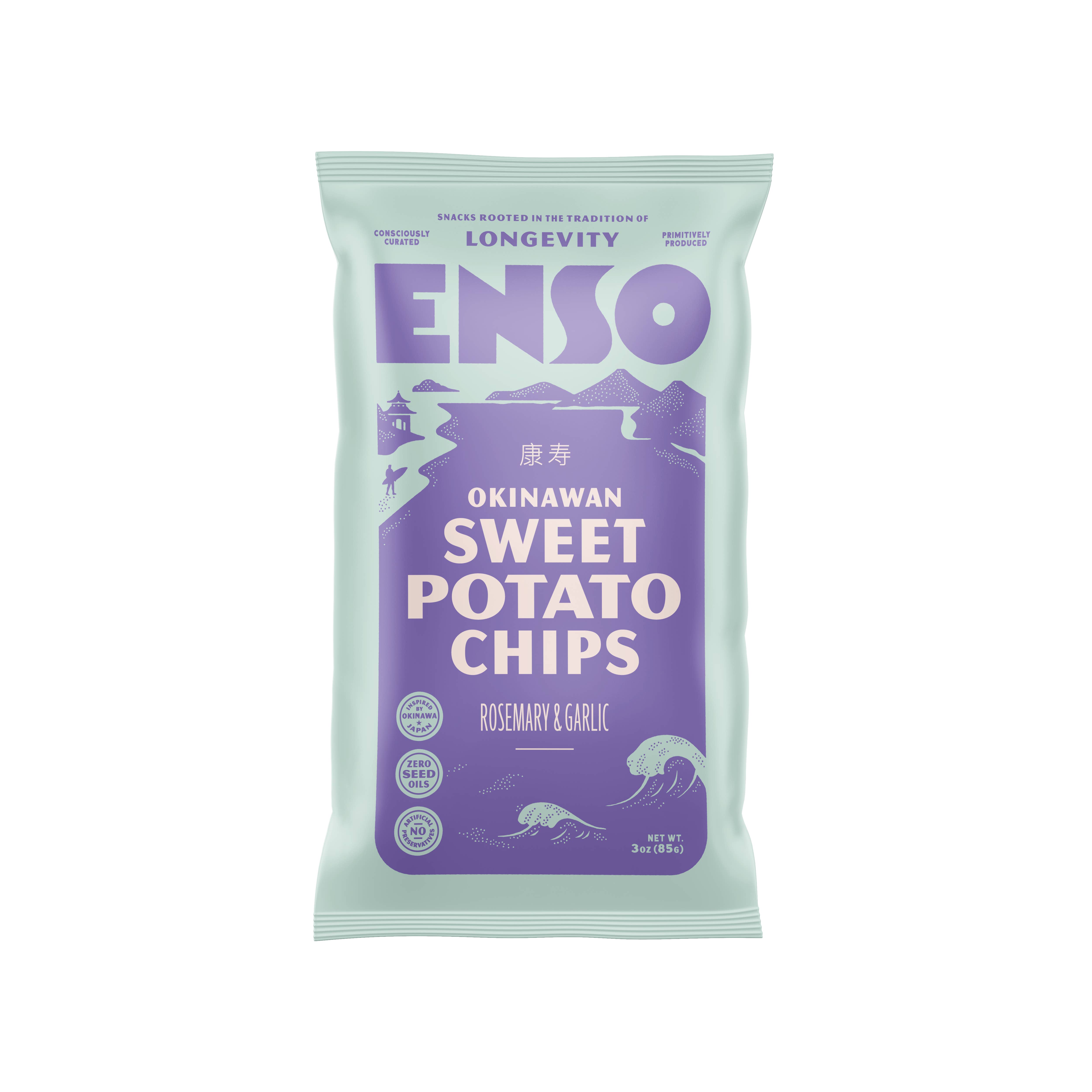 Enso - Wholesale Chips - Okinawan Sweet Potato Chips | Rosemary & Garlic