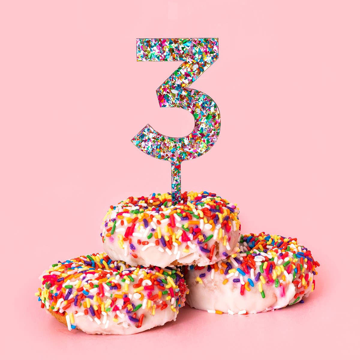 Taylor Elliott Designs – Großhandel Kuchen-/Cupcake-Topper – *IM ANGEBOT* Kuchendekorationen - 0 - 9 - Buntes Konfetti - 40 Stück5