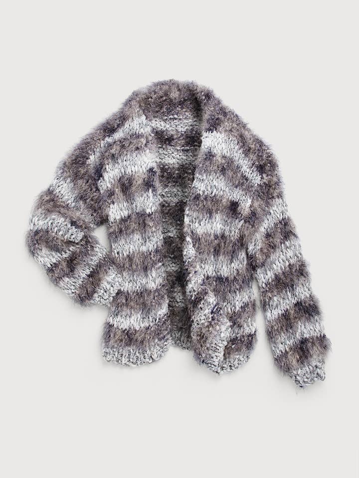 SAACHI - Wholesale Cardigan - Women's - Eyelash Hand Knit Cardigan7