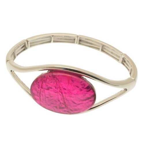 Pulseira Elástica Declarativa Rosa Fúcsia por atacado de Miss Milly Limited