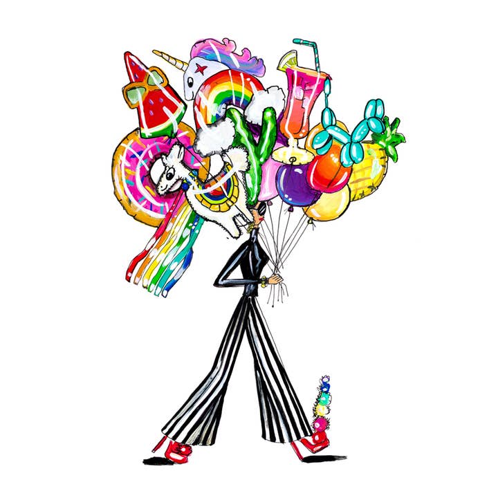 HAPPY WALK PRINT for wholesale by Charlotte Posner