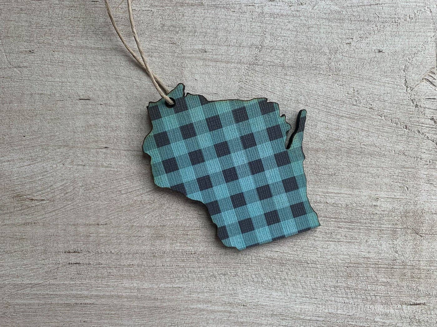 Juniper & Spruce - Wholesale Ornament - Wisconsin Buffalo Plaid Ornament4