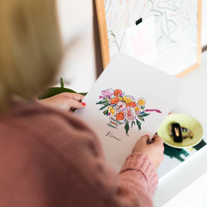 Blumendruck - blühen/blühen und wachsen A4-Druck für den Großhandel von Letterbox Lane