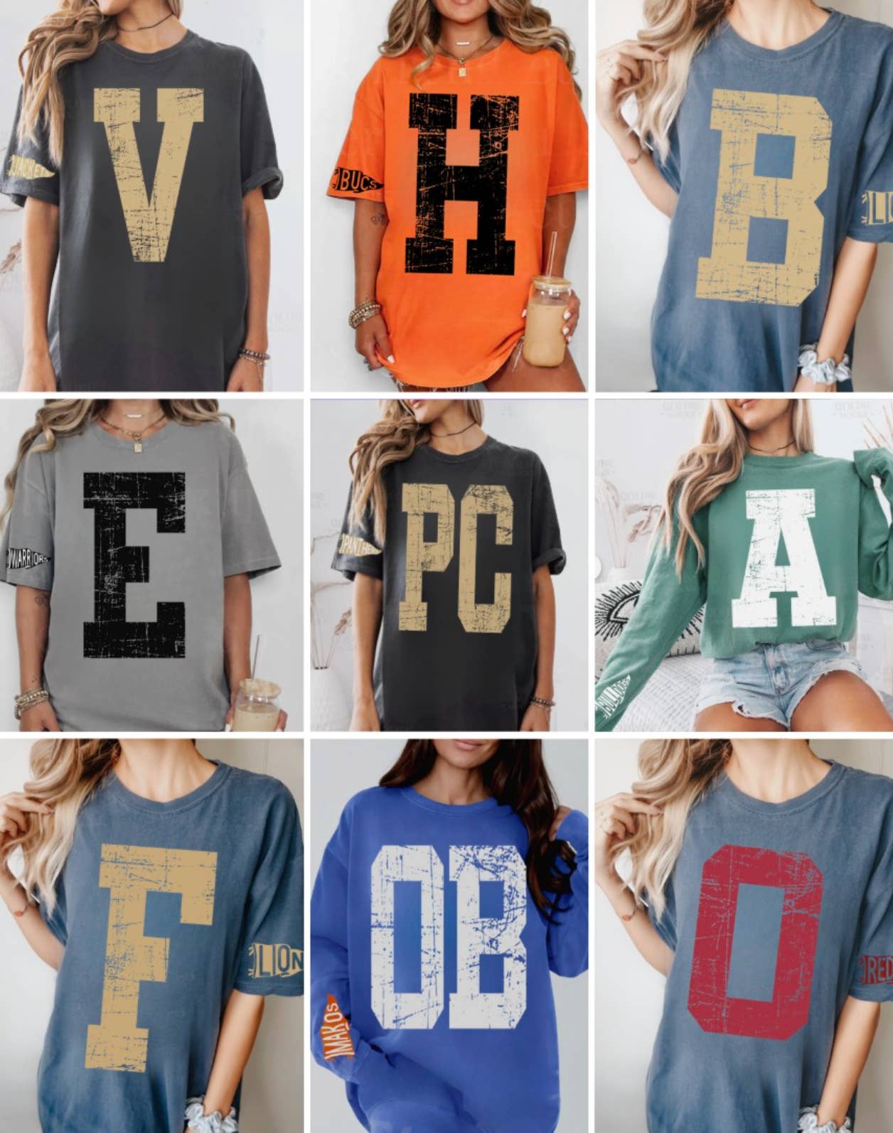 The Ruffled Rhino - Wholesale Screen Printed T-Shirt - Women's - Grunge Stretch w/ Sleeve Flag---ANY TEAM ANY COLORS