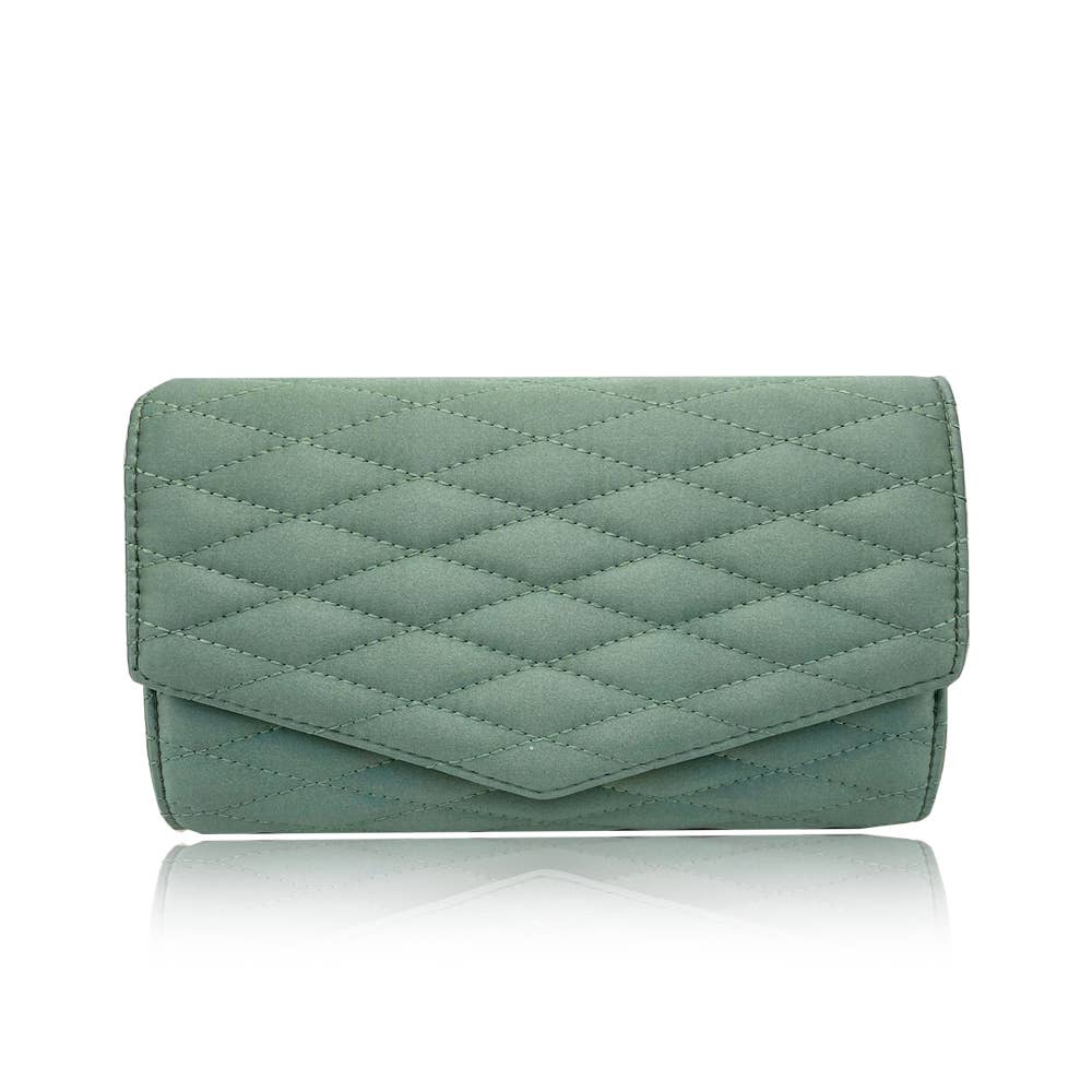 Belle Trading Ltd – Großhandel Clutch – Damen – Gesteppte Abendtasche aus rosafarbenem Satin3