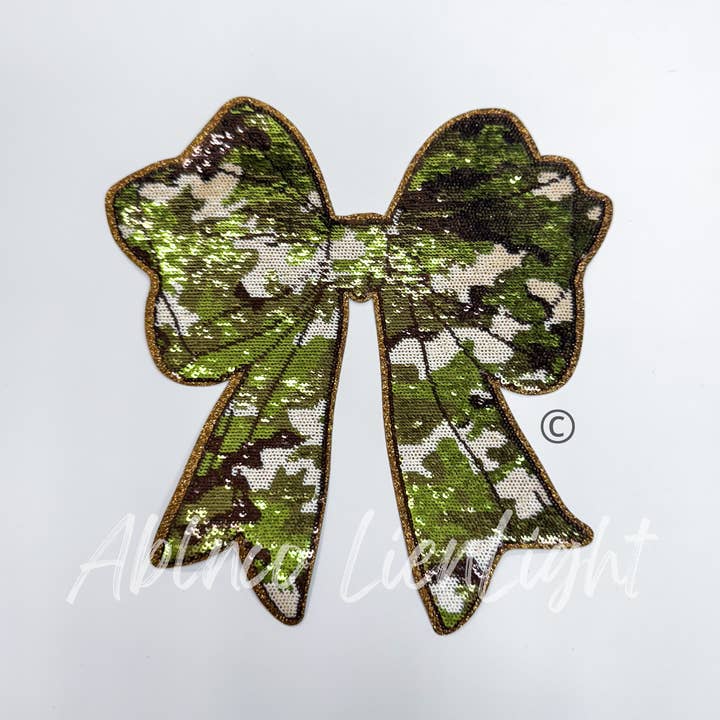 ABLNco - Wholesale Patch - Camo Bow Sequins Patch
