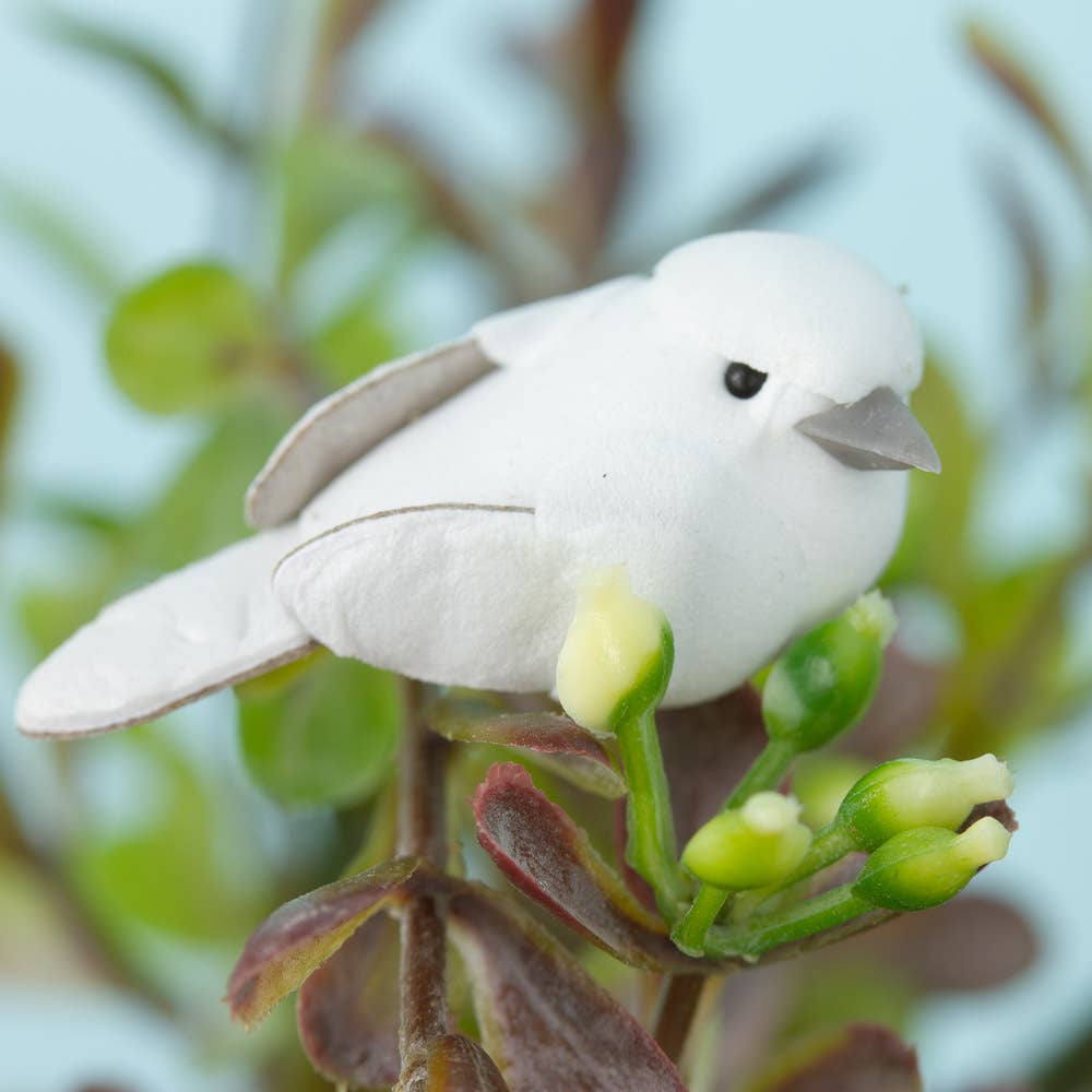 Factory Direct Craft - Wholesale Artificial Flowers - Pack of 24 Miniature 1-1/4" Mushroom Dove Birds 2