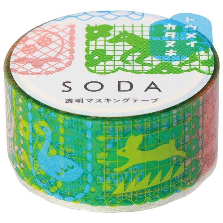 HITOTOKI by KING JIM - Wholesale Tape - SODA transparent Masking Tape 0.8" wide15