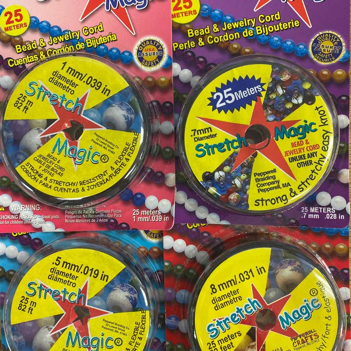 Stretchy Cord For Beading .8mm 25 Meter Black Stretch Magic for wholesale by The Bead Bazaar