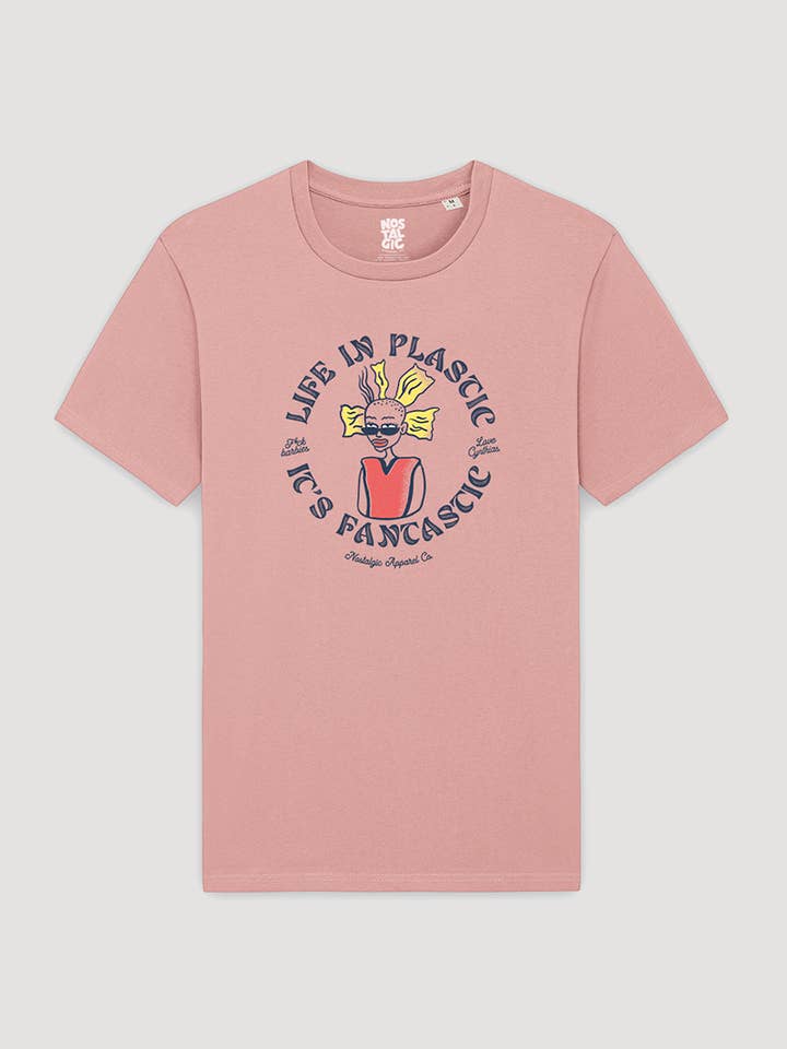Life in Plastic Cynthia - Pink T-shirt for wholesale by Nostalgic Apparel