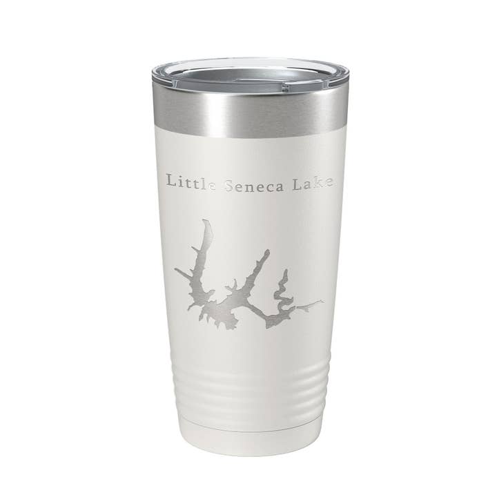 Little Seneca Lake Map Tumbler Rejsekrus Isoleret Lasergraveret Kaffekop Maryland 20 oz for engroshandel hos CarveBright