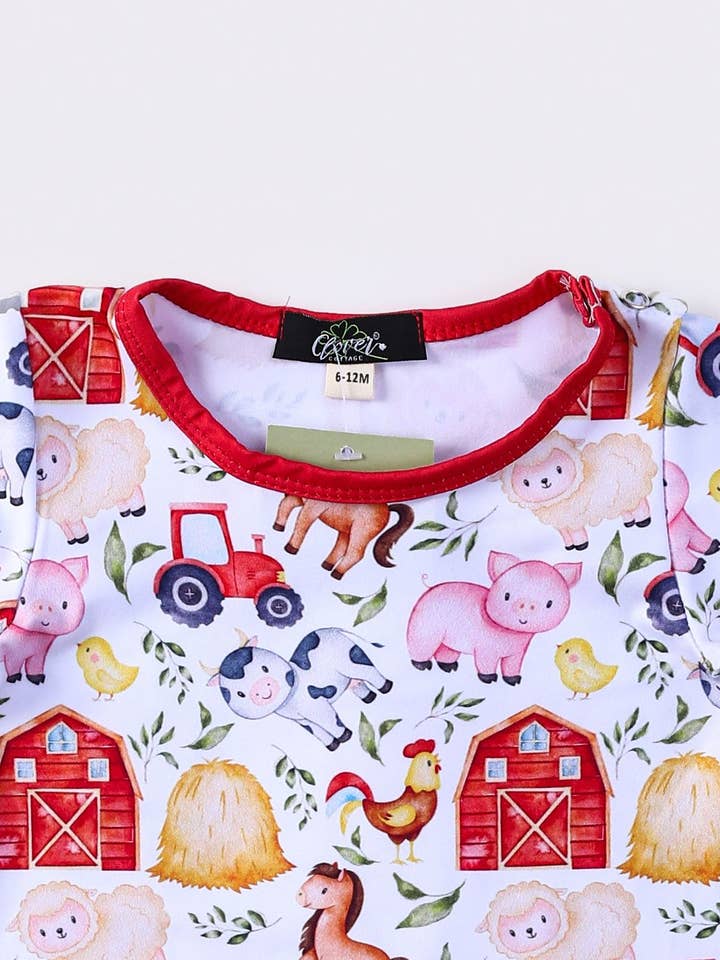 Clover Cottage - Wholesale Jumpsuit - Baby - Hay Farm Boy Romper