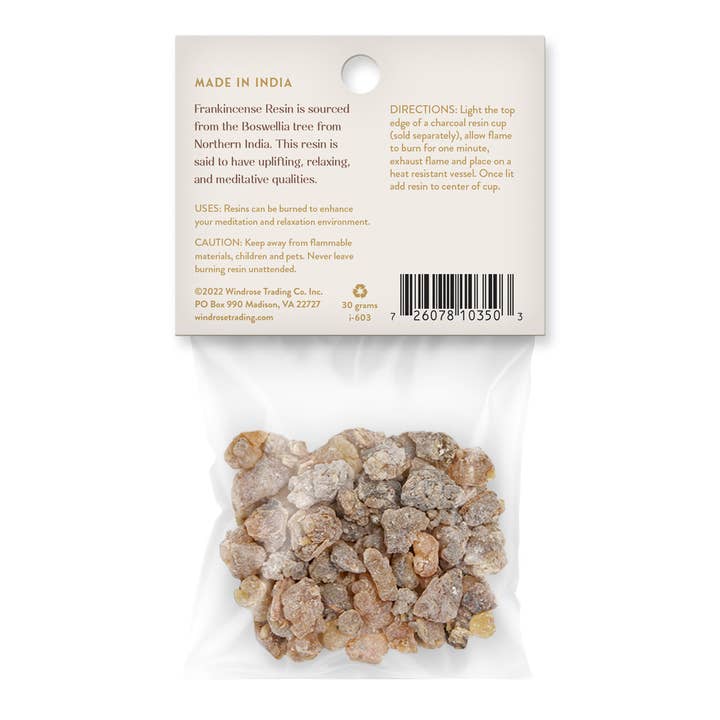 Triloka - Wholesale Incense - Triloka Frankincense Resin - 30gm