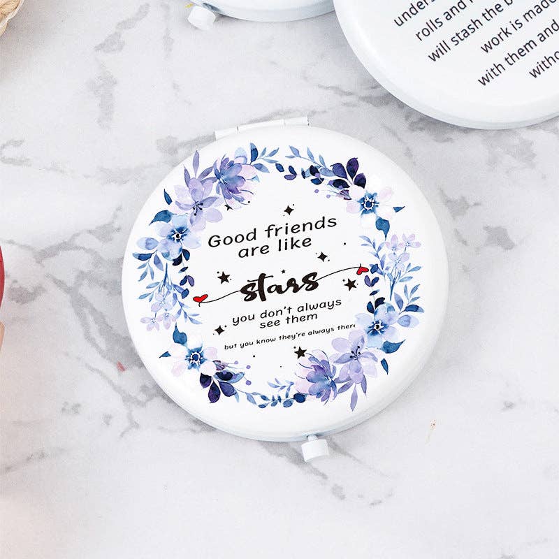 Dipped Shop - Wholesale Compact Mirror - White Letter Mini Portable Makeup Mirror DP25F4114