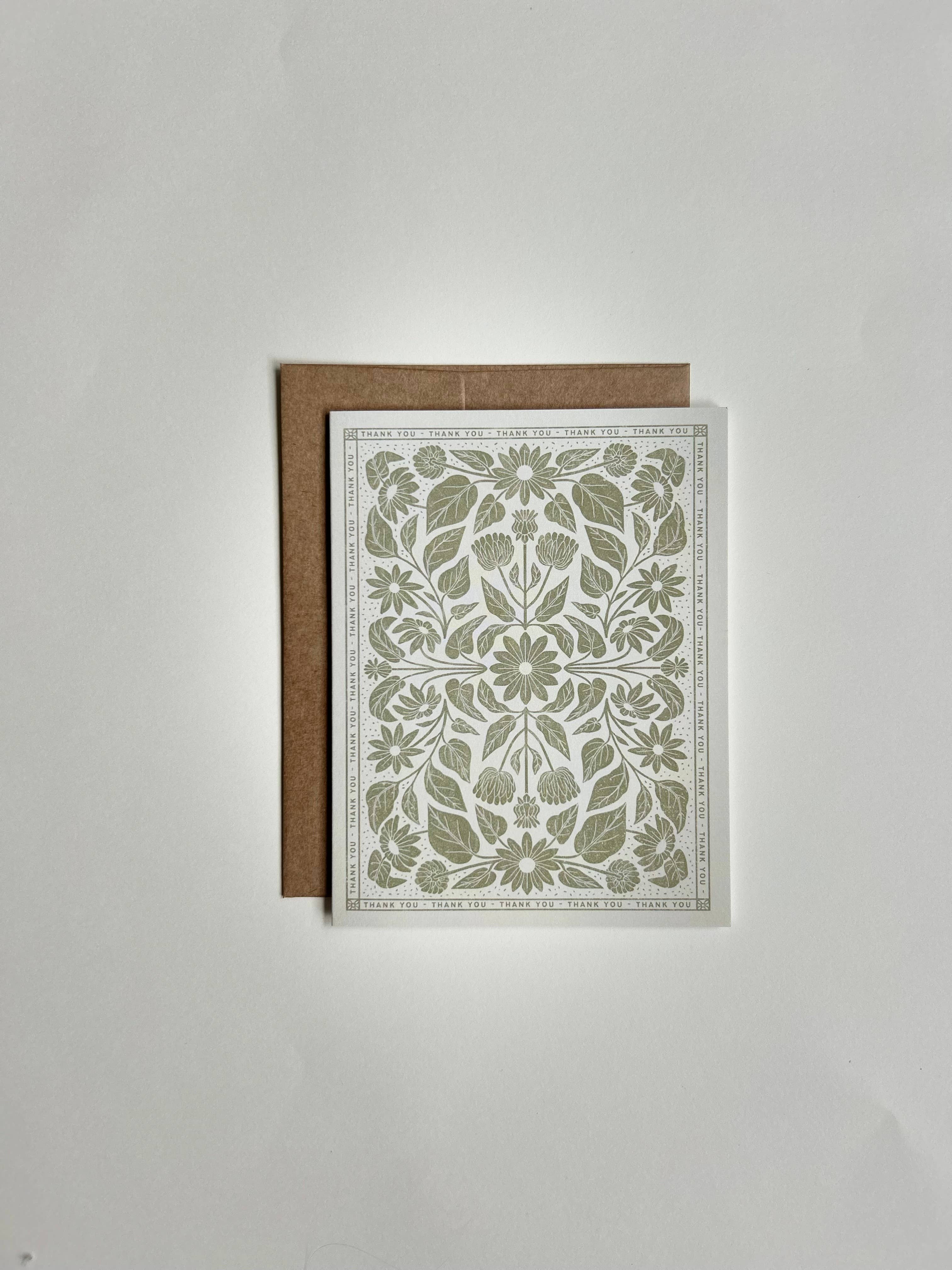 Chelsea Calkins Design - Wholesale Stationery/Notecard Set - Floral Block Print Assorted Card Set with Envelopes3