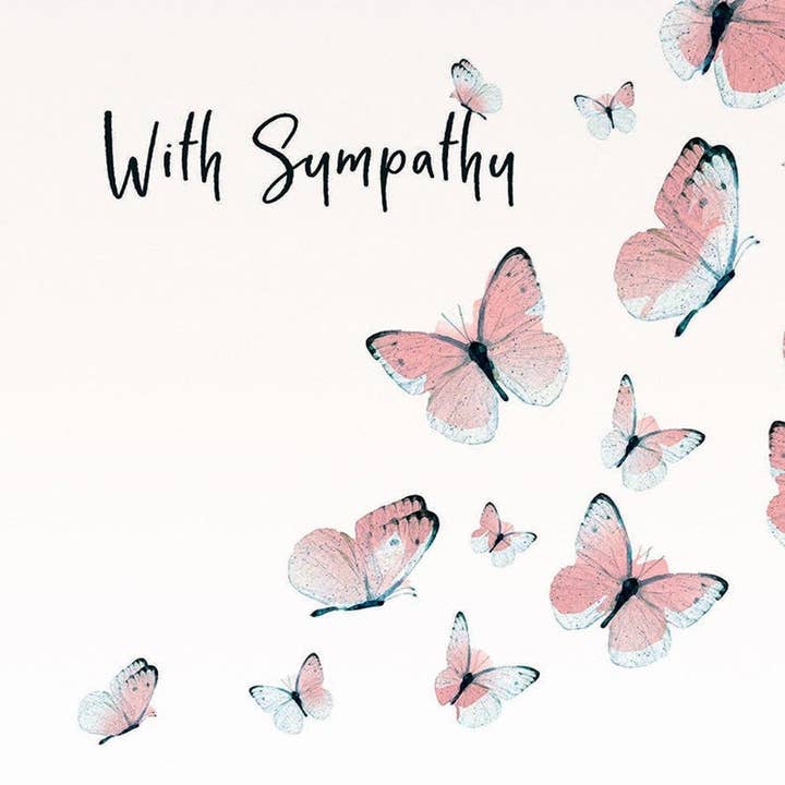 Liyana Studio - Wholesale Sympathy Card - Butterflies Sympathy - Sympathy Card1