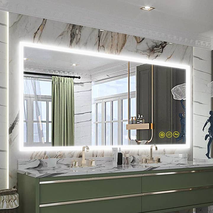Brio Lighting - Wholesale Wall Mirror - SmartGlow 36x55" Frameless Anti-Fog Bathroom LED Mirror4