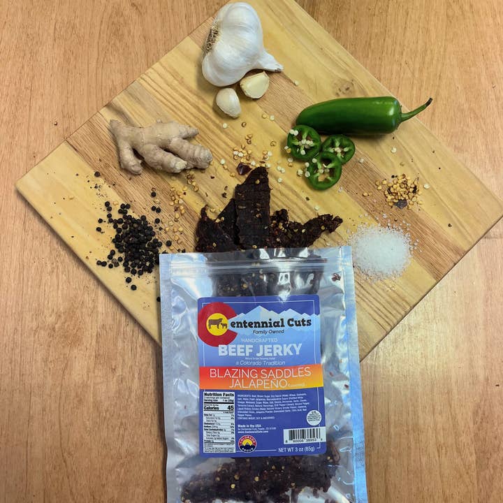Centennial Cuts - Wholesale Jerky - 3 oz Blazing Saddles Jalepeno Beef Jerky2