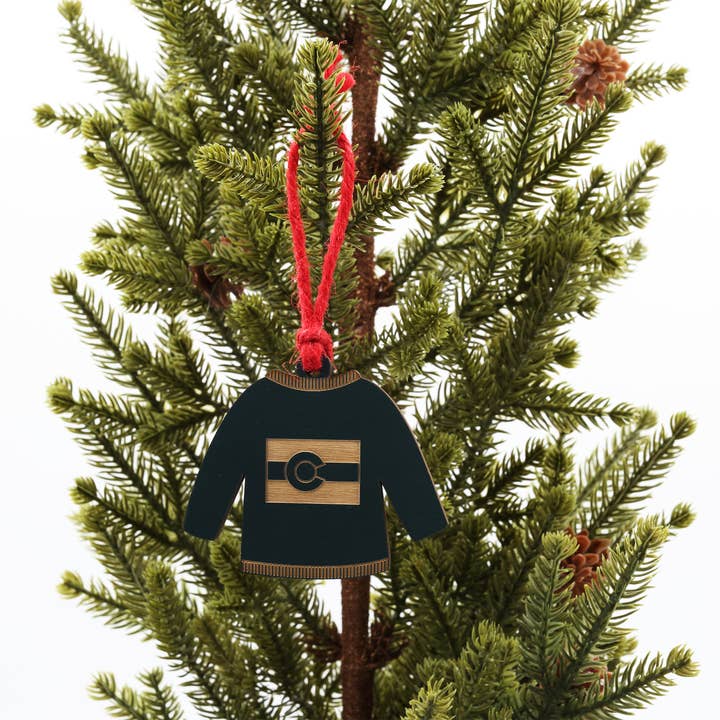 So Very Lovely - Wholesale Ornament - Colorado Flag Sweater Ornament3