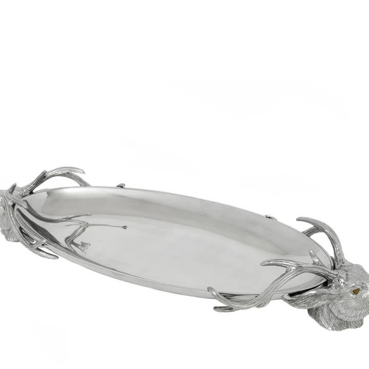 Arthur Court - Wholesale Decorative Tray - Deer Head Centerpiece Tray1